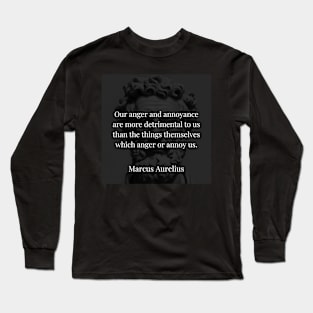Marcus Aurelius's Truth: The Hidden Cost of Anger and Annoyance Long Sleeve T-Shirt